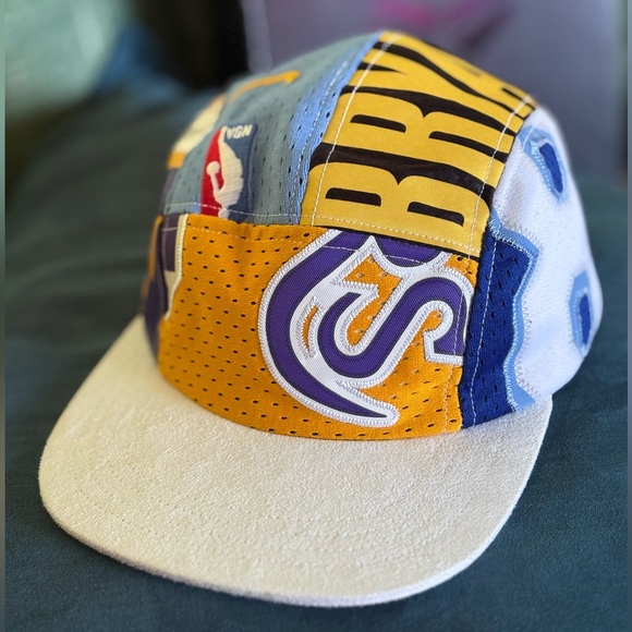 Custom 5-Panel Kobe Bryant Jersey Patchwork Cap